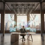 デスクが消え、天井が思考を支える日。The Liberated Workspace：身体と空間の制約から創造性を解放する、究極の書斎リノベーション