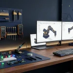 【AI×DIY】CADと電子工作を最適化するハイブリッド・デスク。耐熱レザー調マットとモジュラー収納で極める『余白』の空間ハック
